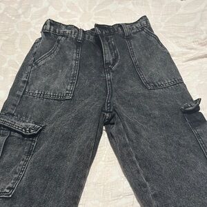 SHEIN Kids Black Cargo Pants